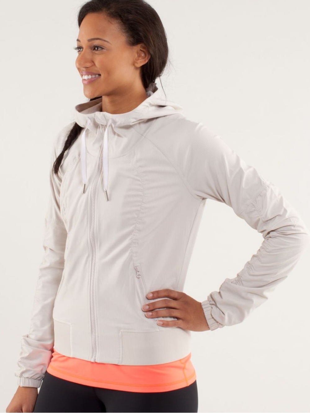 Lululemon Street To Studio Dune Full Zip Up Jacket 10 EUC Hooded - Picture 2 of 9